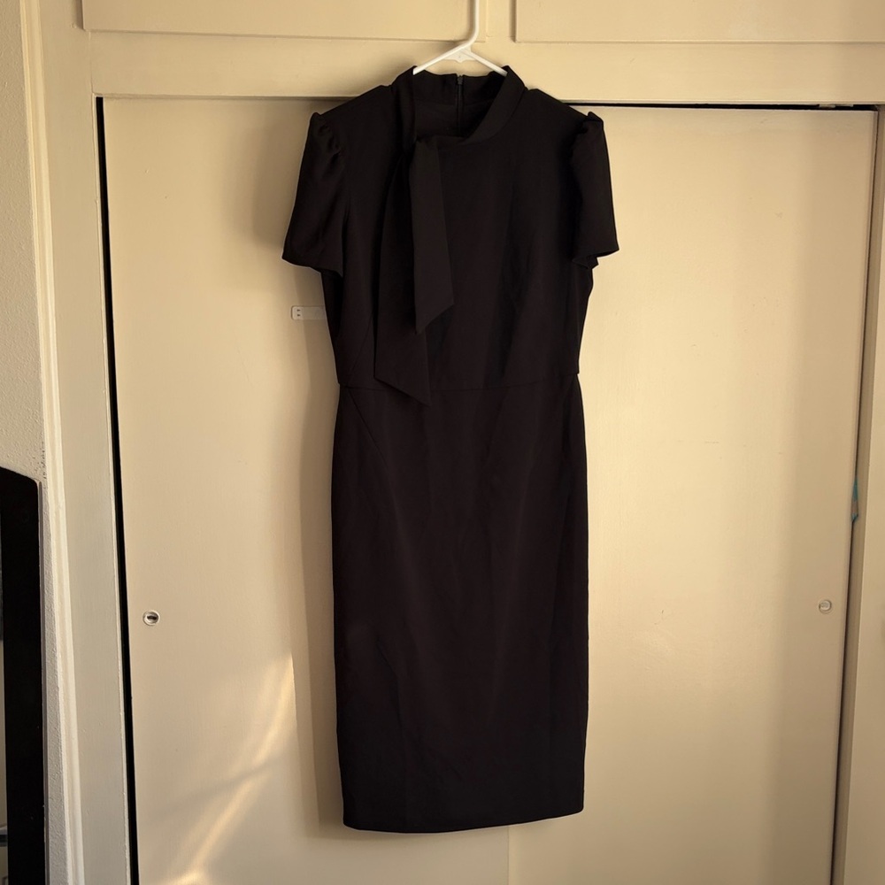 Maggy London Classic Black Midi Dress - Picture 2 of 11